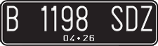License plate of Indonesia, Regular plates