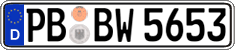 German license plate, Regular plates
