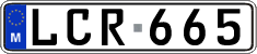 License plate of Malta, Regular plates (ABC 123)