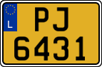 License plate of Luxembourg, 2003 year system