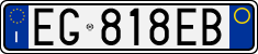 License plate of Italy, Cars (1994 year series)