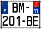 French license plate, SIV (ordinary)