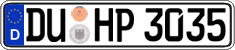 German license plate, Regular plates