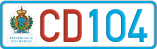 License plate of San Marino, Diplomatic (123)