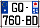 French license plate, SIV (ordinary)