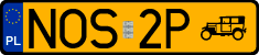 License plates of Poland, Oldtimers