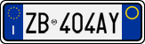 License plate of Italy, Cars (1994 year series)