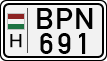 license plates of Hungary, Cars (1990)