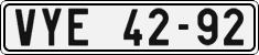 License plate of the Czech Republic, Cars (1960)
