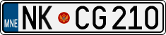 License plate of Montenegro, Cars