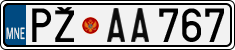 License plate of Montenegro, Cars