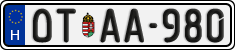 license plates of Hungary, Oldtimers (2022)