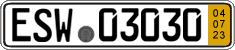 German license plate, Short-term transit plates