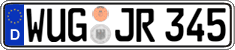 German license plate, Regular plates