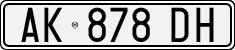 License plate of Italy, Cars (1994 year series)