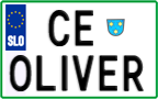 License plate of Slovenia, Vanity Plates