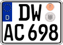 German license plate, Regular plates