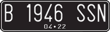 License plate of Indonesia, Regular plates