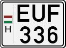 license plates of Hungary, Cars (1990)