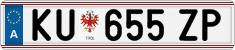 License plate of Austria, Regular plates
