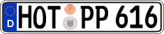 German license plate, Regular plates