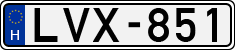 license plates of Hungary, Cars (1990)