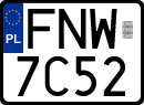 License plates of Poland, Special vehicles and motorcycles