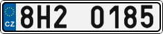 License plate of the Czech Republic, Cars (2001)