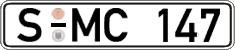 German license plate, Regular plates