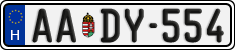 license plates of Hungary, Regular plates (2022)