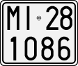 License plate of Italy, Motorcycles (1927 year series)