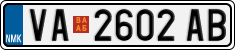 License plate of North Macedonia, Regular plates (2012)