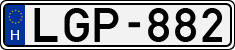 license plates of Hungary, Cars (1990)