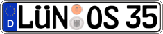 German license plate, Regular plates