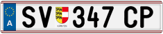 License plate of Austria, Regular plates
