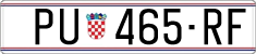 License plate of Croatia, Regular plates