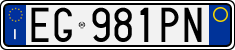 License plate of Italy, Cars (1994 year series)