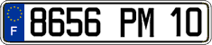French license plate, FNI