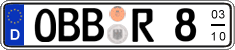 German license plate, Seasonal plates