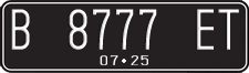 License plate of Indonesia, Regular plates