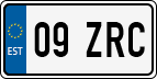 License plate of Estonia, Regular car plates (US-size)
