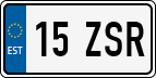 License plate of Estonia, Regular car plates (US-size)