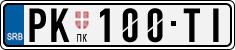 License plate of Serbia, Cars