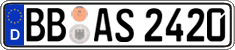 German license plate, Regular plates