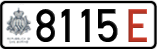 License plate of San Marino, Temporary (E 1234/1234 E)