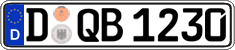 German license plate, Regular plates