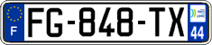 French license plate, SIV (ordinary)