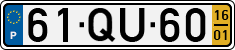 License plate of Portugal, Regular plates
