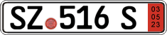 German license plate, Export transit plates