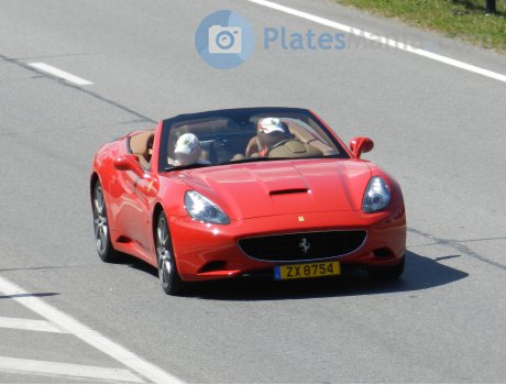 ｍ ZX 8754, Ferrari California , License plate of Luxembourg